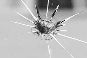 Скол автостекла типа "Звезда"